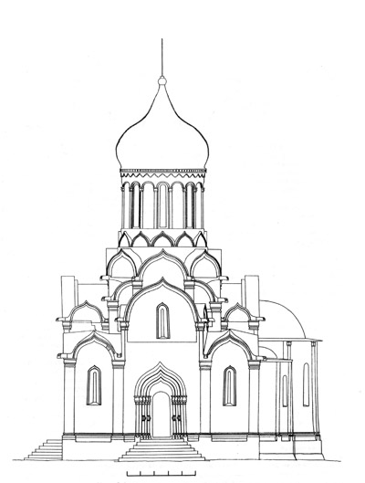 Spassky Cathedral (southern facade). Reconstruction of the author.
