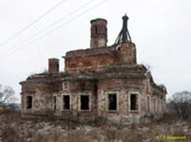  ,  .   (. XVI ) // Stupino region, Pokrovskoye village. Pokrovskaya church (end 16th c.)