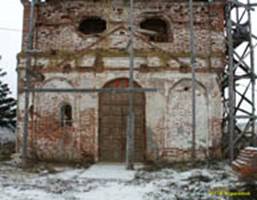  ,  .   (1- . XVI ) // Stupino region, Chirkino village. Pokrovskaya church (1st half 16th c.)