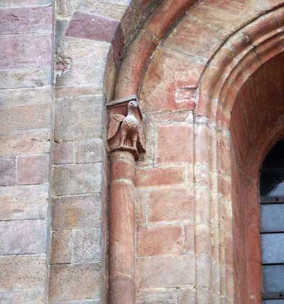 The window of the Cathedral in Speyer (Speyer, Germany.