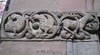 A fragment of decoration of the Cathedral in Mainz, Mainz, Germany.