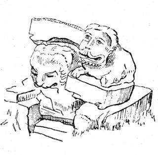 A fragment of decoration of excavations N.A. Artlebena the Church of the Intercession on the Nerl.
