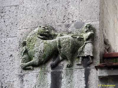 A fragment of decoration of "Scottish" the Church of St. Jacob in Regensburg, Germany.