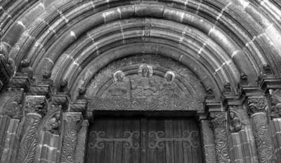 A fragment of decoration of "Scottish" the Church of St. Jacob in Regensburg, Germany.