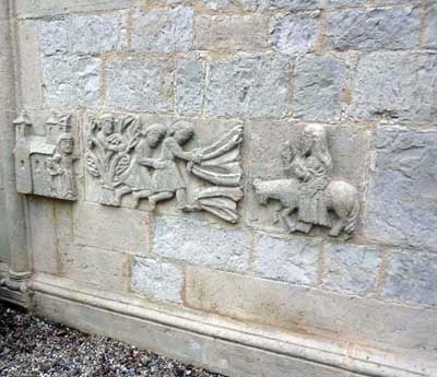 A fragment of decoration of the Church in Geisenfeld under Inau in the area of Pfaffenhofen an der ILM (Pfaffenhofen an der Ilm, Germany.