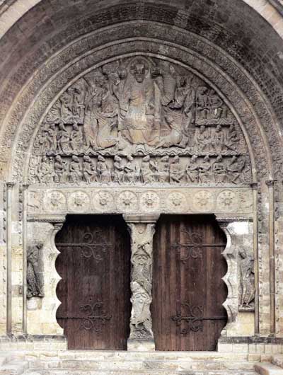The portal of the Church in Moissac (Moissac), Department of tarn et Garonne (Tarn-et-Garonne, France.