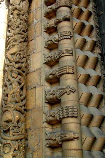 A fragment of decoration of the Cathedral in Lincoln (Lincoln), England.