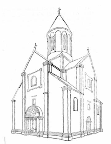 Reconstruction of the original appearance of the Church Panteleimon in Galicia (Eurogites).