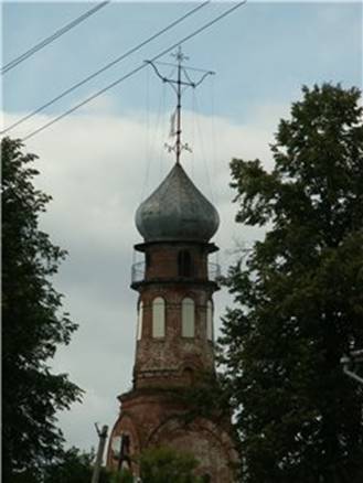 The bell tower Mitrofanievsky Church in Urzhum