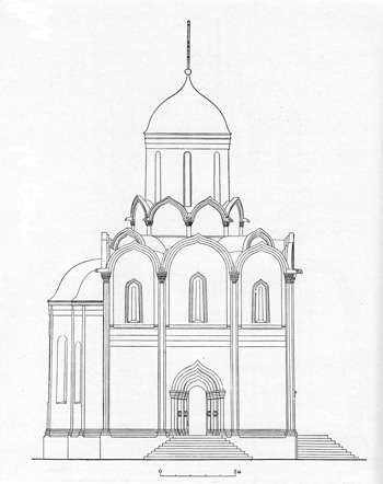Assumption Cathedral "on the Town" in Zvenigorod. Reconstruction Bagnava.