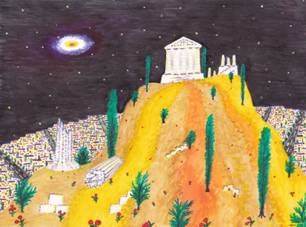 SERGEY ZAGRAEVSKY. 12 MONTHS, WORLD CITIES. MARCH. ATHENS, GREECE. VIEW OF ACROPOLIS