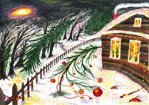 Sergey Zagraevsky
WINDY CHRISTMAS NIGHT
21x30 wat.col.
2018

