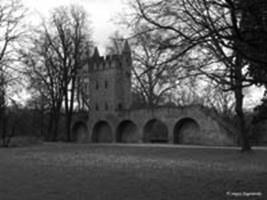 Sketch in gray-green tones (the walls of Speyer)