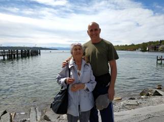 Sergey Zagraevsky with mother in Germany