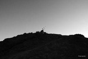 Israel flag on Shlomo mountain