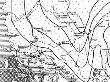 Map of the middle sediments in the suburbs.