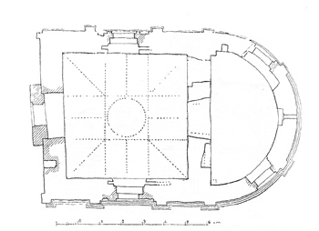 The Church Trifon Naprudnom. The plan (by L. David).