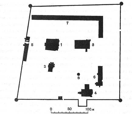 The assumption convent in Alexandrov. The plan.
The numbers on the plan identifies:
1. On