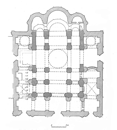 The Cathedral of the assumption. The plan of the existing building.