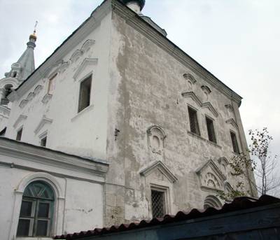 Existing Church of Nativity of the Virgin in Bogolyubovo. Southern wall.