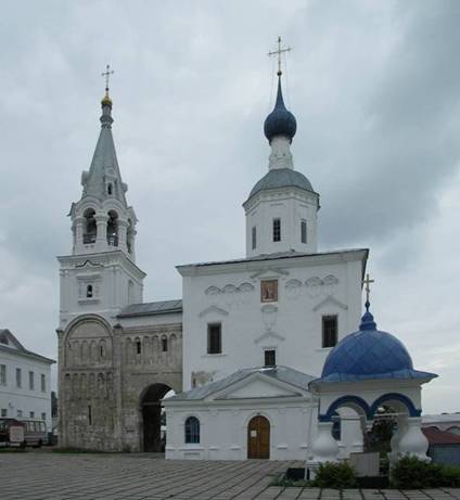 The preserved part of the Palace in Bogolyubovo  the staircase tower and the transition to the choir of the Church.
