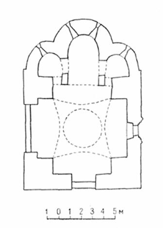 The plan of St. Nicholas Church in Kamenskoye.