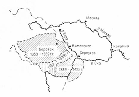 Map transfer of land under the government of Moscow, the BL Altshuller