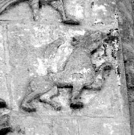 Zoomorphic reliefs on the walls of St. Demetrius Cathedral in Vladimir