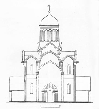 Assumption Cathedral 1326-1327 years in Moscow. Reconstruction Voronin.